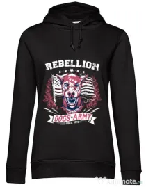 Hoodie dama cu gluga Rebellion Negru