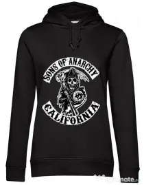 Hoodie dama cu gluga Sons of anarchy Negru