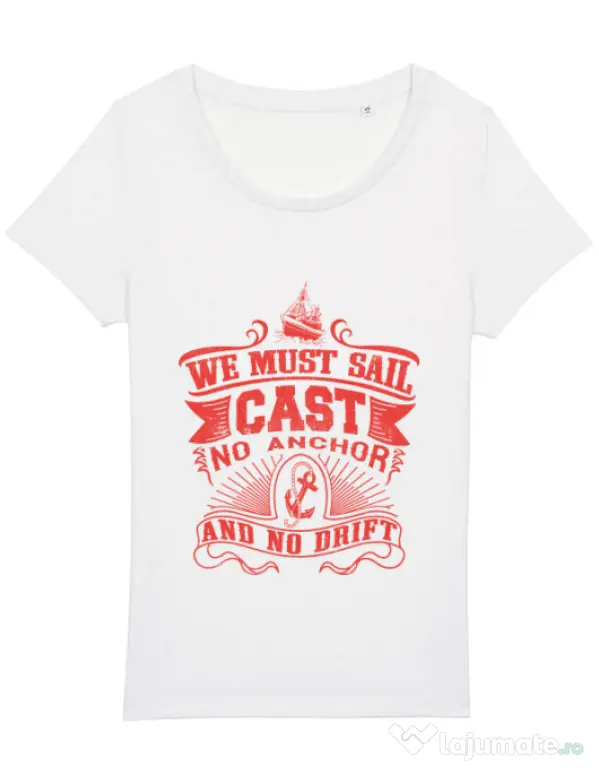 Tricou STANLEY STELLA dama Cast no anchor Alb