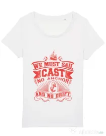 Tricou STANLEY STELLA dama Cast no anchor Alb
