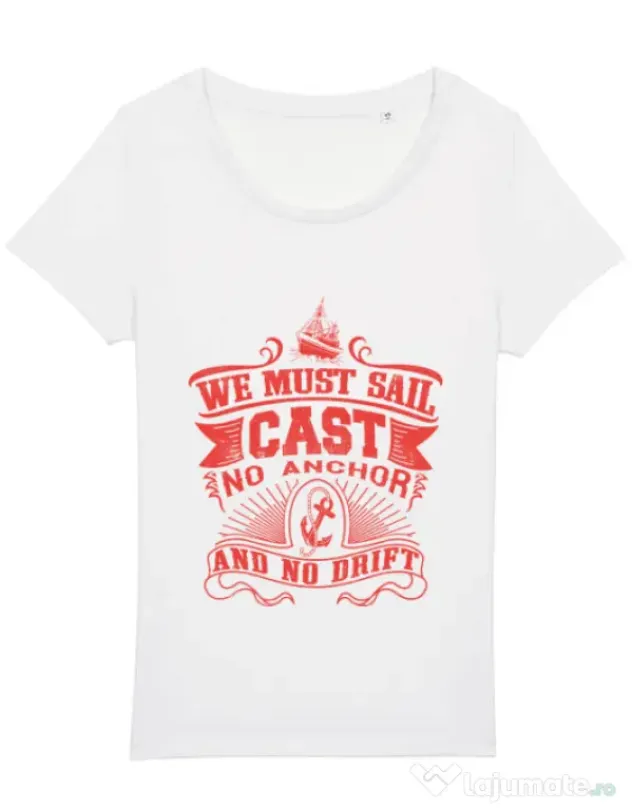 Tricou STANLEY STELLA dama Cast no anchor Alb