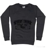 Bluza ADLER dama Everything will be ok Negru melanj