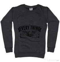 Bluza ADLER dama Everything will be ok Negru melanj