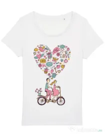 Tricou STANLEY STELLA dama Love trip Alb