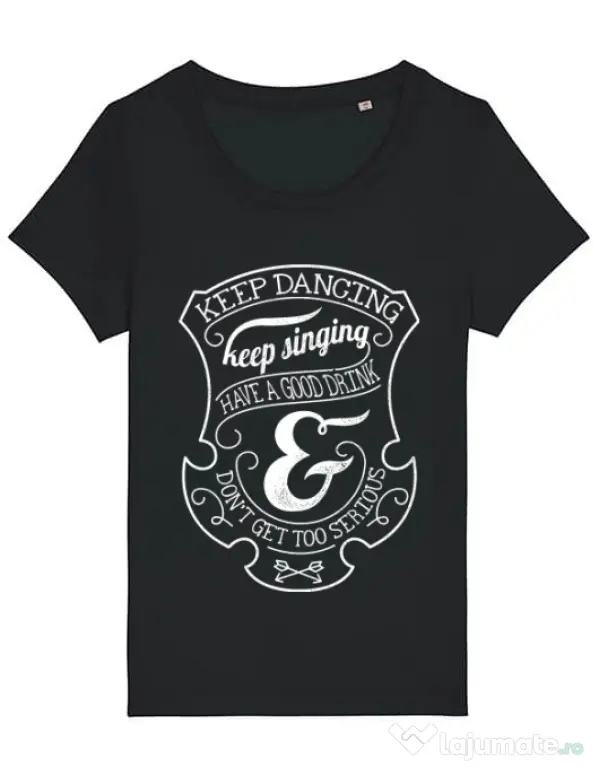 Tricou STANLEY STELLA dama Keep dancing Negru