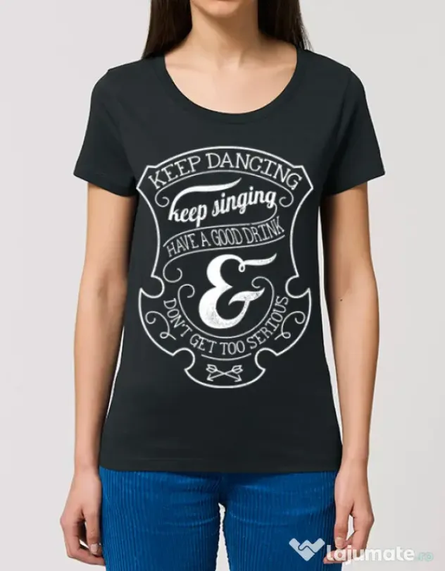 Tricou STANLEY STELLA dama Keep dancing Negru
