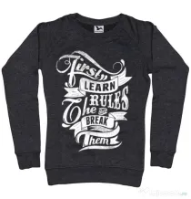 Bluza ADLER dama Learn the rules Negru melanj