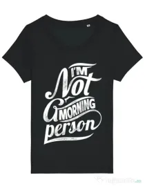 Tricou STANLEY STELLA dama Not a morning person Negru