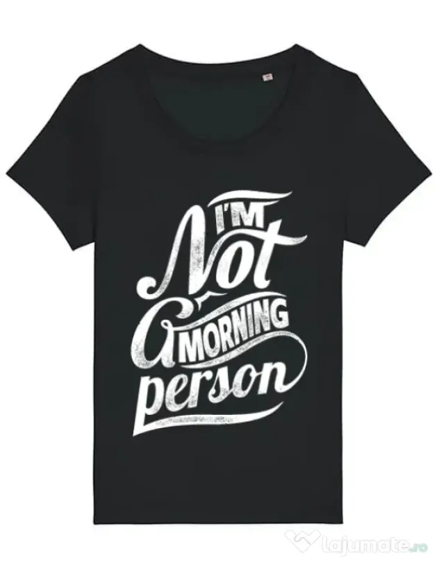 Tricou STANLEY STELLA dama Not a morning person Negru
