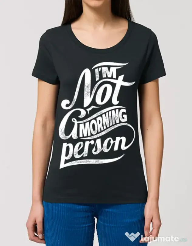 Tricou STANLEY STELLA dama Not a morning person Negru