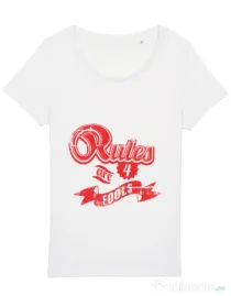Tricou STANLEY STELLA dama Rules are for fools Alb