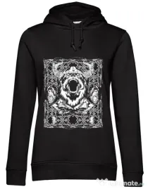 Hoodie dama cu gluga Viking rage Negru