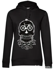 Hoodie dama cu gluga Bicycle love Negru