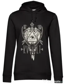 Hoodie dama cu gluga Dead kult Negru