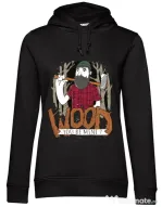 Hoodie dama cu gluga Wood you be mine Negru