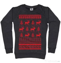 Bluza ADLER dama Reindeers Negru melanj