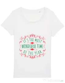 Tricou STANLEY STELLA dama Most wonderful time Alb