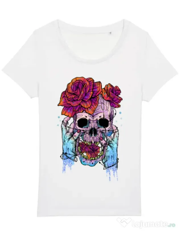 Tricou STANLEY STELLA dama Hand skull Alb