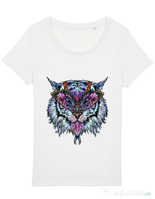 Tricou STANLEY STELLA dama Tiger buterfly Alb