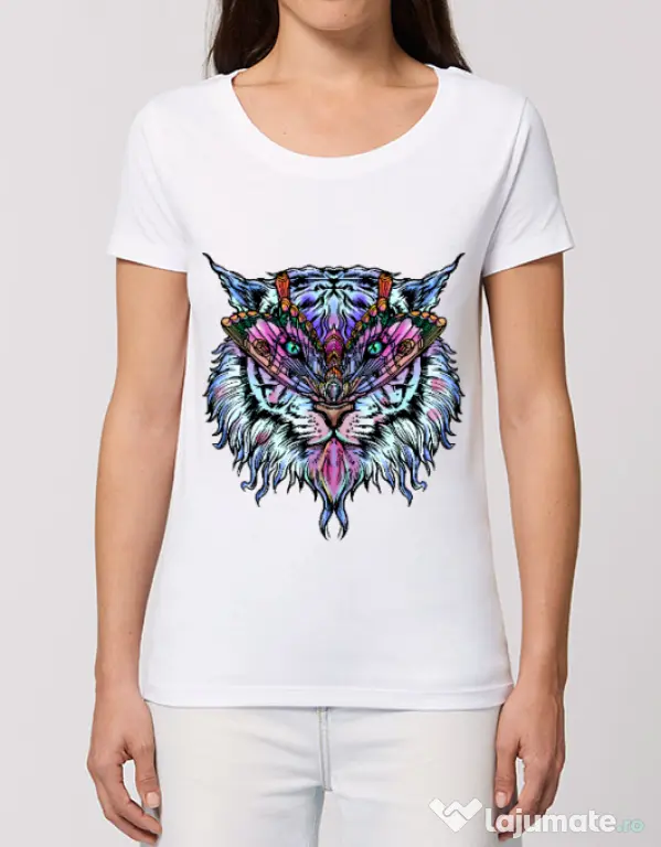 Tricou STANLEY STELLA dama Tiger buterfly Alb