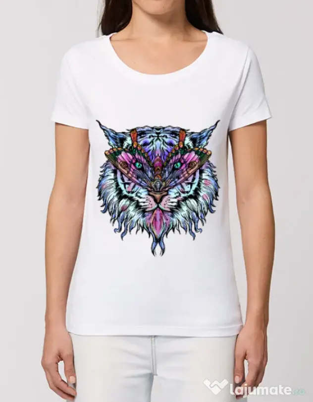 Tricou STANLEY STELLA dama Tiger buterfly Alb