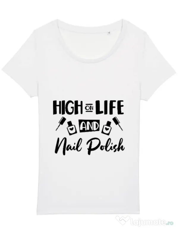 Tricou STANLEY STELLA dama High on life Alb