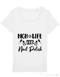 Tricou STANLEY STELLA dama High on life Alb