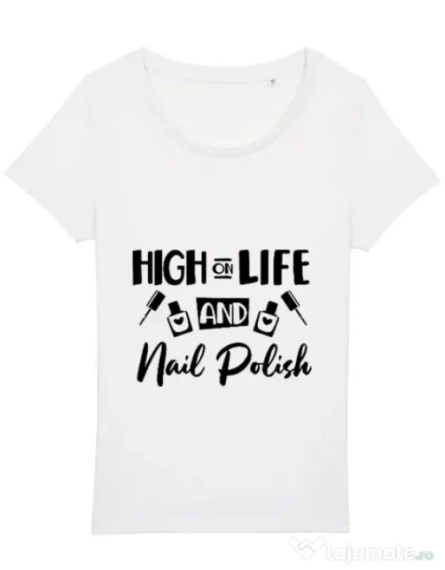 Tricou STANLEY STELLA dama High on life Alb