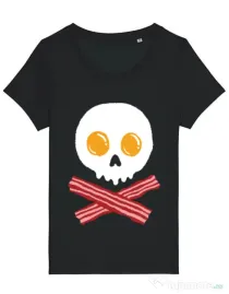 Tricou STANLEY STELLA dama Breakfast skull Negru