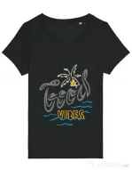 Tricou STANLEY STELLA dama Cool vibes typo Negru