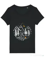 Tricou STANLEY STELLA dama Night camping Negru