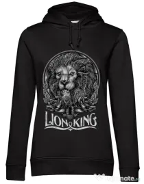 Hoodie dama cu gluga Lion king Negru