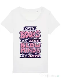 Tricou STANLEY STELLA dama Open books Alb