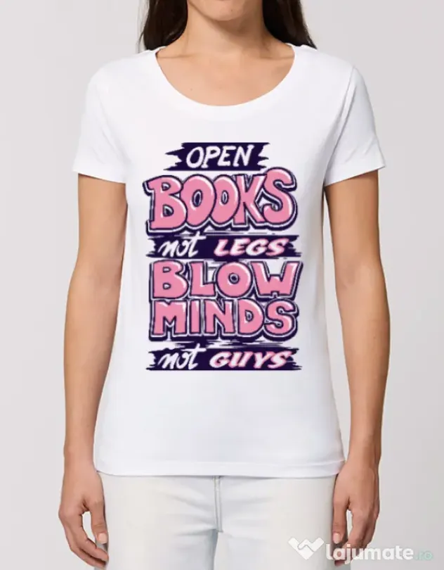 Tricou STANLEY STELLA dama Open books Alb