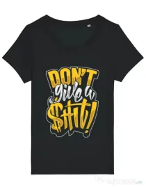 Tricou STANLEY STELLA dama Don't give a shit Negru