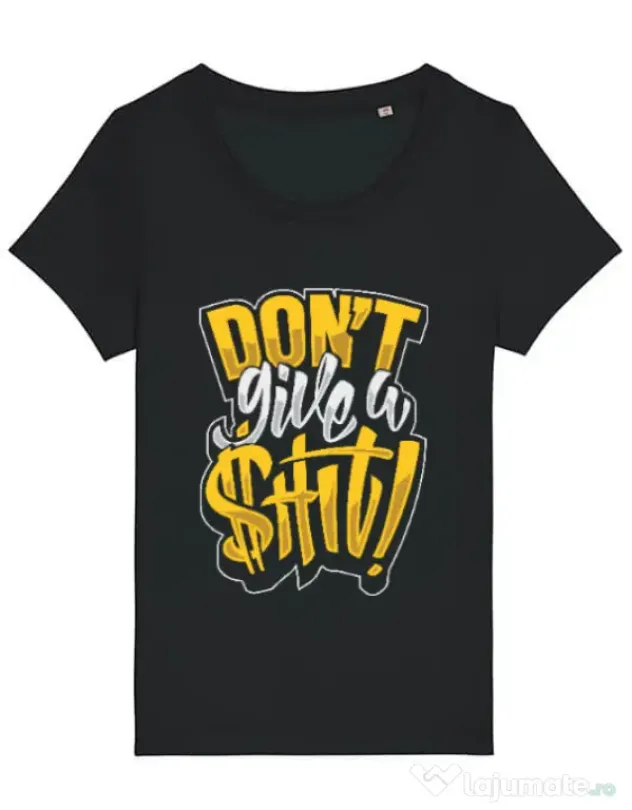 Tricou STANLEY STELLA dama Don't give a shit Negru