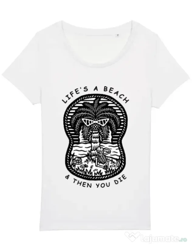 Tricou STANLEY STELLA dama Sunset chill Alb