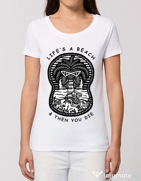 Tricou STANLEY STELLA dama Sunset chill Alb