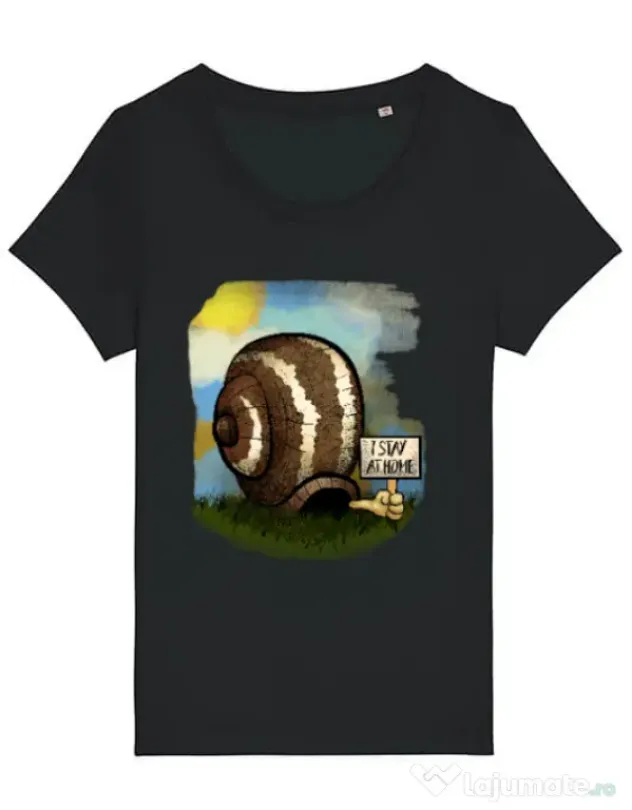 Tricou STANLEY STELLA dama I stay home 2 Negru