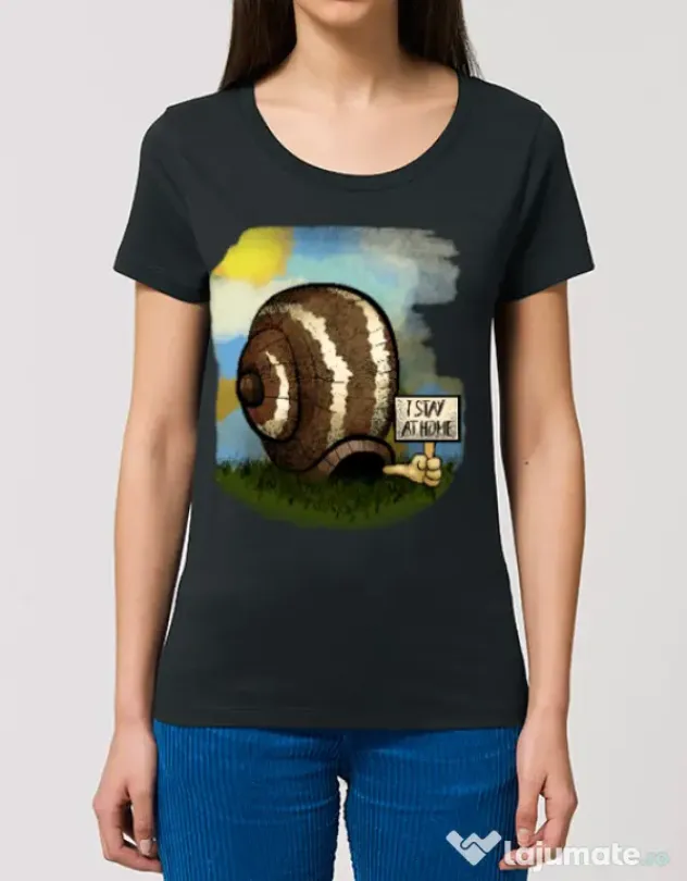 Tricou STANLEY STELLA dama I stay home 2 Negru