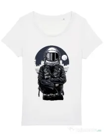 Tricou STANLEY STELLA dama Astronaut rebel Alb