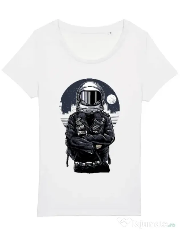 Tricou STANLEY STELLA dama Astronaut rebel Alb