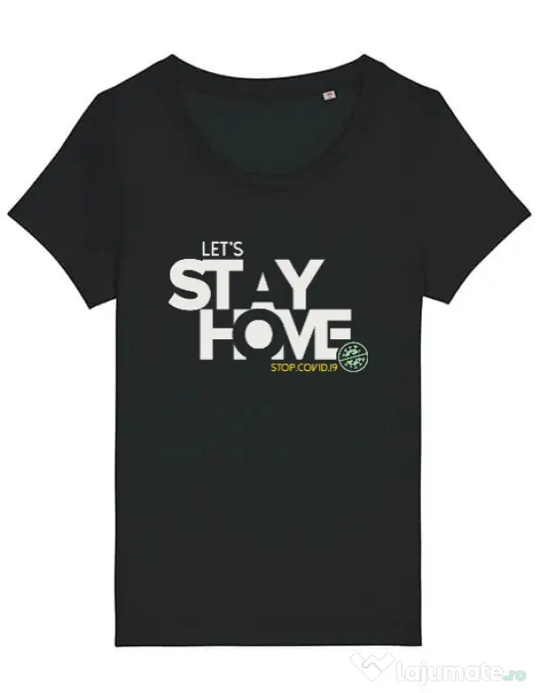 Tricou STANLEY STELLA dama Stay home Negru