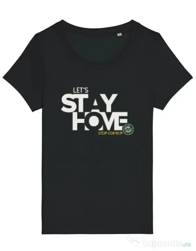 Tricou STANLEY STELLA dama Stay home Negru