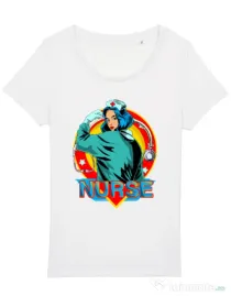 Tricou STANLEY STELLA dama Strong nurse Alb