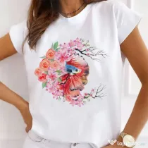 Tricou STANLEY STELLA dama Watercolor Fish Flowers