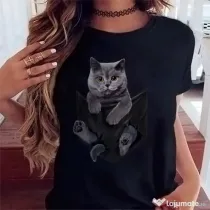 Tricou STANLEY STELLA dama British Grey Cat