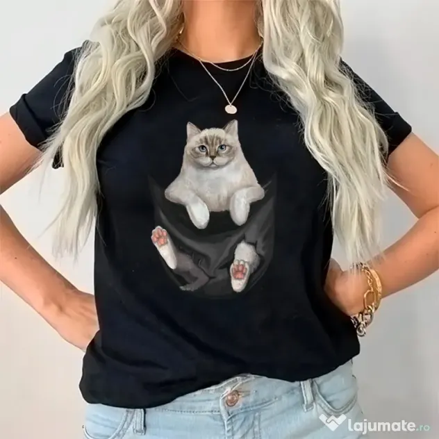 Tricou STANLEY STELLA dama White cat