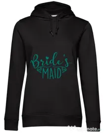 Hoodie Petrecerea burlacitelor B&C Brides maid Negru