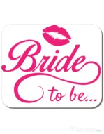 Mousepad personalizat Bride to be Alb
